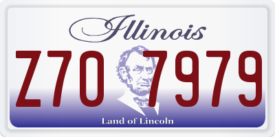 IL license plate Z707979