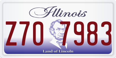 IL license plate Z707983