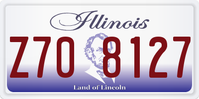 IL license plate Z708127