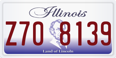 IL license plate Z708139