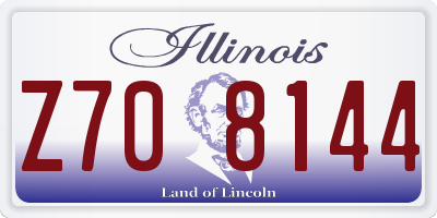 IL license plate Z708144