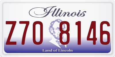 IL license plate Z708146