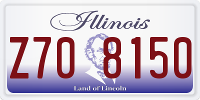 IL license plate Z708150