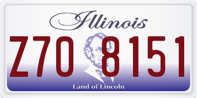 IL license plate Z708151