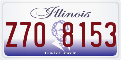 IL license plate Z708153