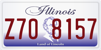 IL license plate Z708157