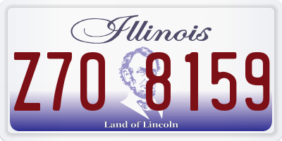 IL license plate Z708159