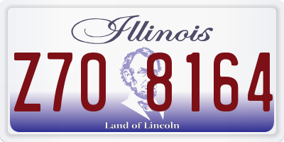 IL license plate Z708164