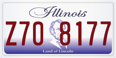 IL license plate Z708177