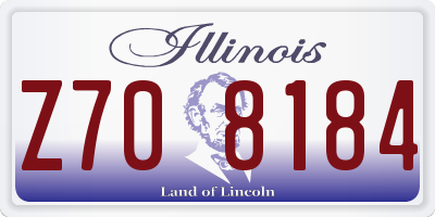 IL license plate Z708184