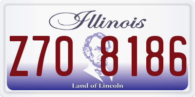 IL license plate Z708186