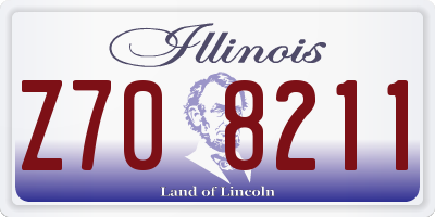 IL license plate Z708211
