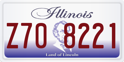 IL license plate Z708221