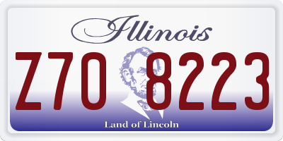 IL license plate Z708223