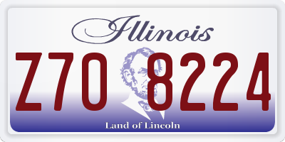IL license plate Z708224