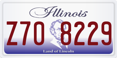 IL license plate Z708229