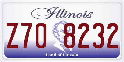 IL license plate Z708232