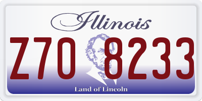 IL license plate Z708233
