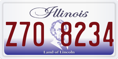 IL license plate Z708234