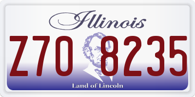 IL license plate Z708235