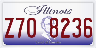 IL license plate Z708236