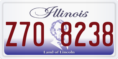 IL license plate Z708238