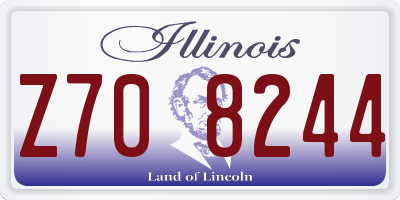 IL license plate Z708244