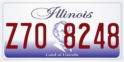 IL license plate Z708248