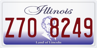 IL license plate Z708249