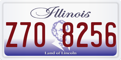 IL license plate Z708256