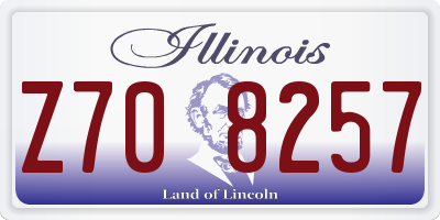 IL license plate Z708257
