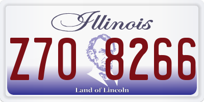 IL license plate Z708266