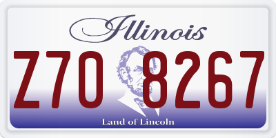 IL license plate Z708267