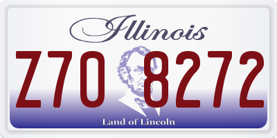 IL license plate Z708272