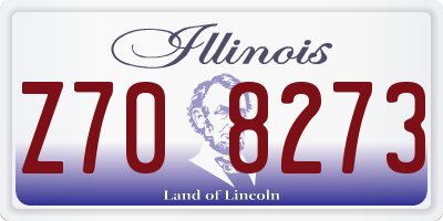 IL license plate Z708273