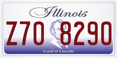 IL license plate Z708290