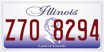 IL license plate Z708294