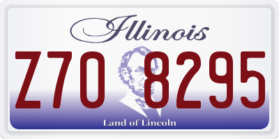 IL license plate Z708295