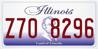IL license plate Z708296