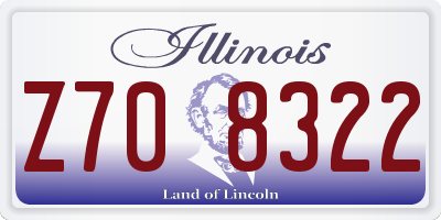 IL license plate Z708322