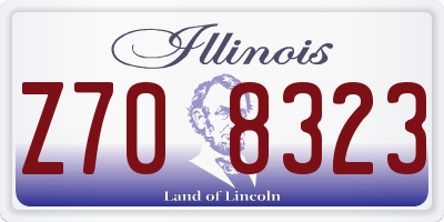 IL license plate Z708323