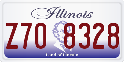 IL license plate Z708328