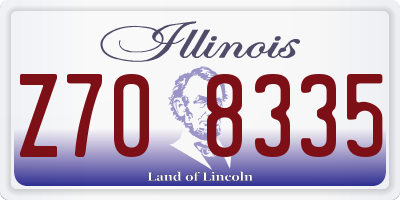 IL license plate Z708335