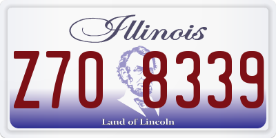 IL license plate Z708339