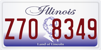IL license plate Z708349