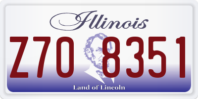 IL license plate Z708351