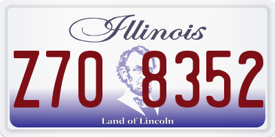 IL license plate Z708352