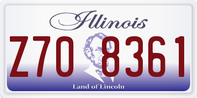 IL license plate Z708361