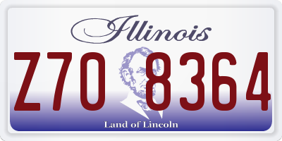 IL license plate Z708364