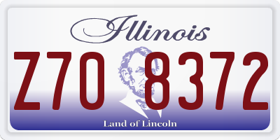 IL license plate Z708372